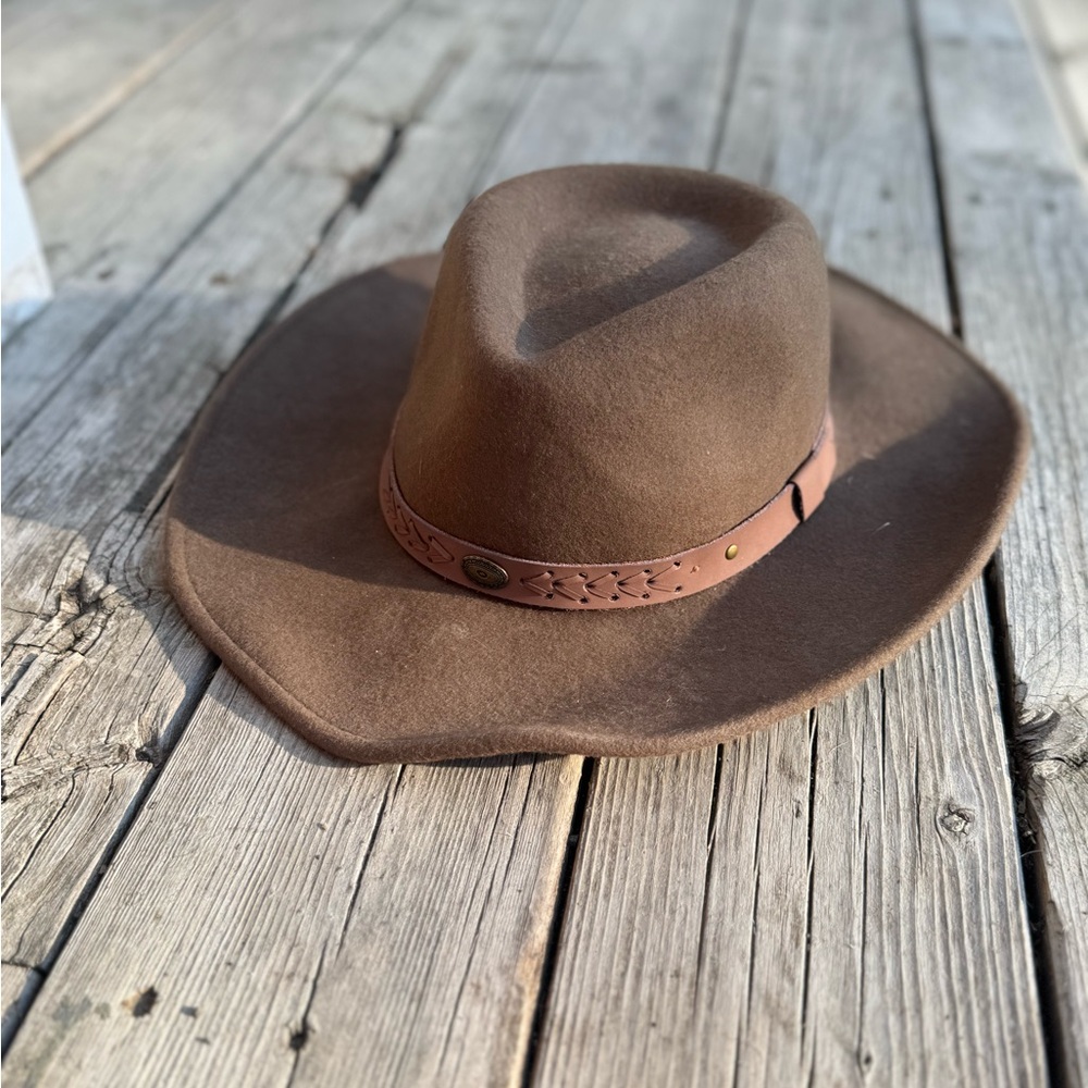 Eddy Hat Company Crushable Brown Cowboy Hat with Tan Band